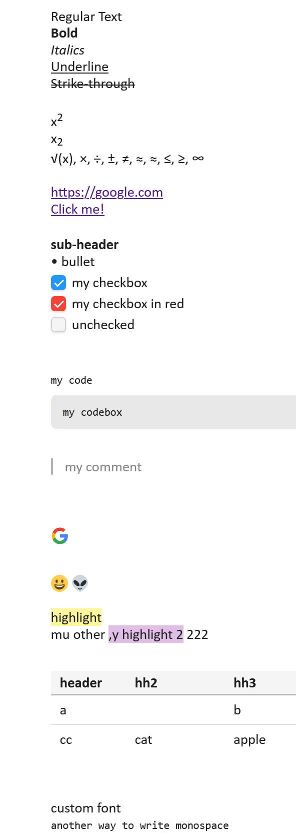 Document editing left